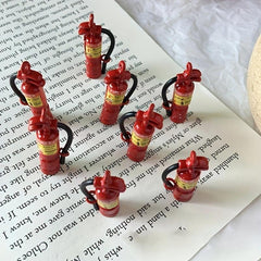 6pcs Dollhouse Alloy Fire Extinguisher Toys