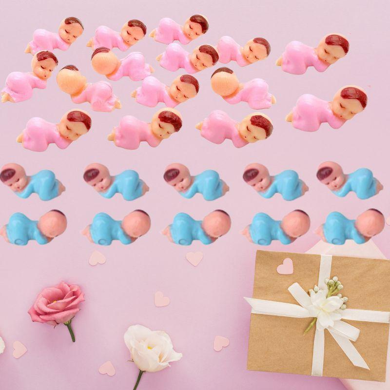 30 Mini Plastic Babies for Baby Shower Favors & Decorations