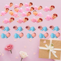 30 Mini Plastic Babies for Baby Shower Favors & Decorations