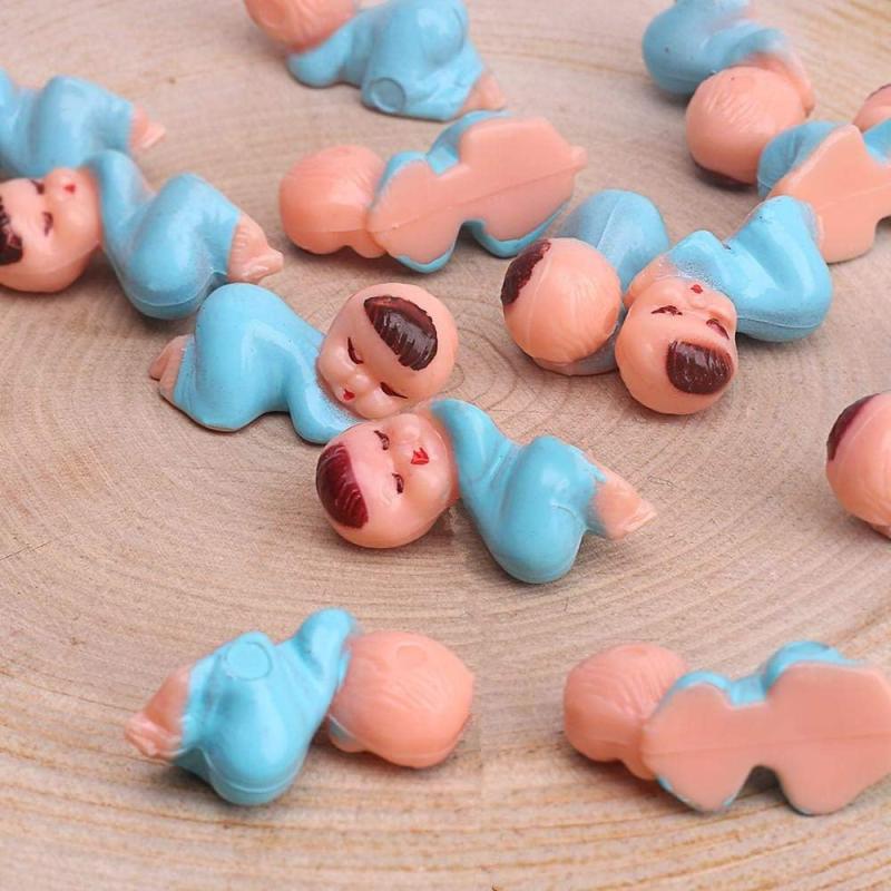 30 Mini Plastic Babies for Baby Shower Favors & Decorations