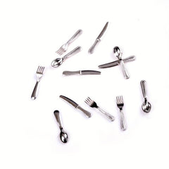 12pcs Mini Dollhouse Scene Model Doll House Accessories And Fork