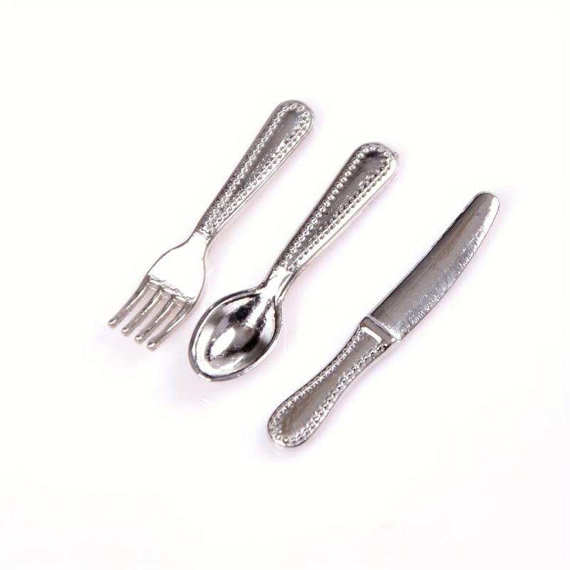 12pcs Mini Dollhouse Scene Model Doll House Accessories And Fork