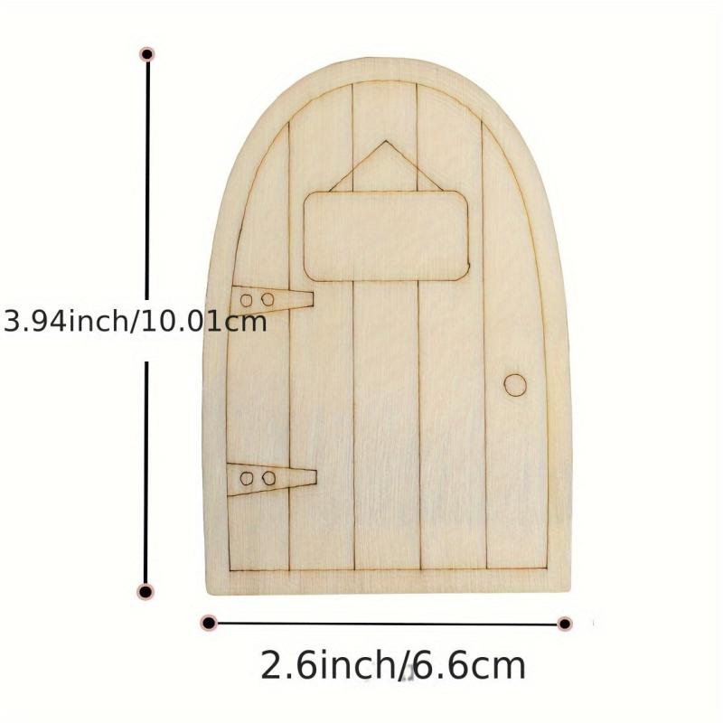 6pcs Mini Wooden Fairy Doors Unpainted for DIY Craft
