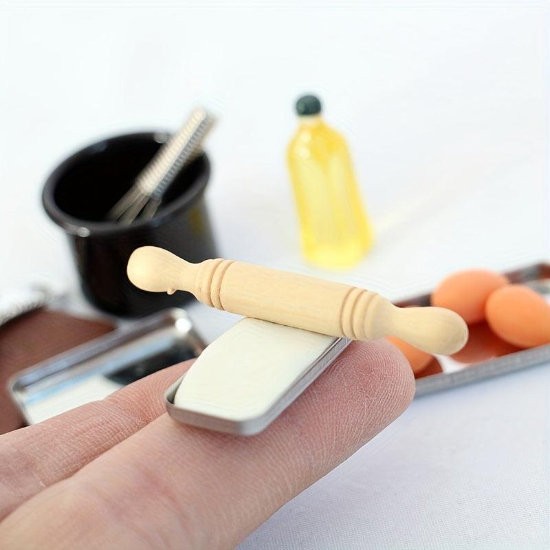 14pcs Mini Baking Tool Set for 1:6 Dollhouse Pretend Play