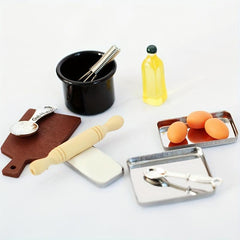 14pcs Mini Baking Tool Set for 1:6 Dollhouse Pretend Play