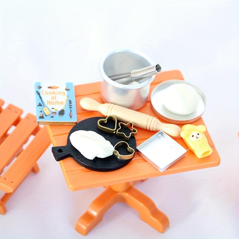 14pcs Mini Baking Tool Set for 1:6 Dollhouse Pretend Play