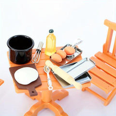 14pcs Mini Baking Tool Set for 1:6 Dollhouse Pretend Play