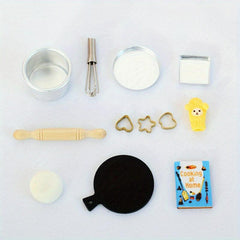 14pcs Mini Baking Tool Set for 1:6 Dollhouse Pretend Play