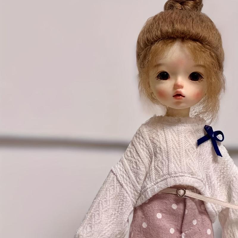 1/6 BJD Pink Polka Dot Fishtail Skirt and Waistcoat Set