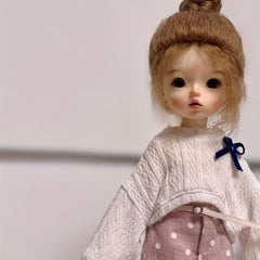 1/6 BJD Pink Polka Dot Fishtail Skirt and Waistcoat Set