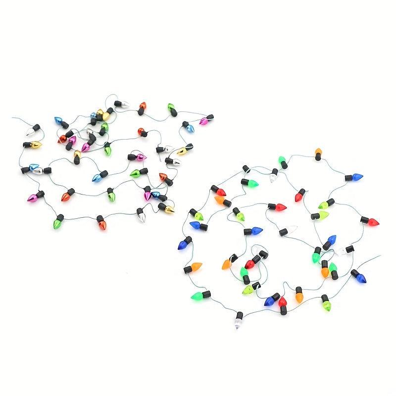 39in Dollhouse Toy Christmas Lights, Plastic, Coloured Bulbs