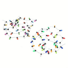 39in Dollhouse Toy Christmas Lights, Plastic, Coloured Bulbs