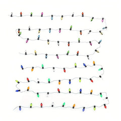 39in Dollhouse Toy Christmas Lights, Plastic, Coloured Bulbs