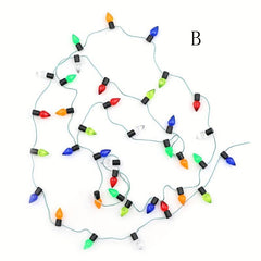39in Dollhouse Toy Christmas Lights, Plastic, Coloured Bulbs