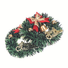 Mini Christmas Wreath Grass Circle Scene Decoration