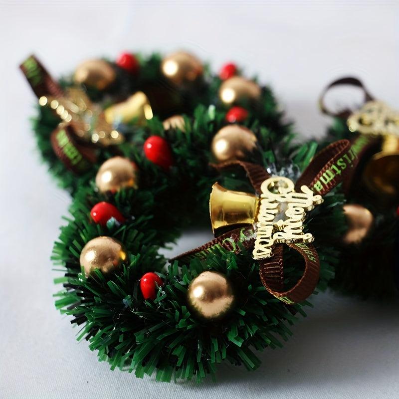Mini Christmas Wreath Grass Circle Scene Decoration