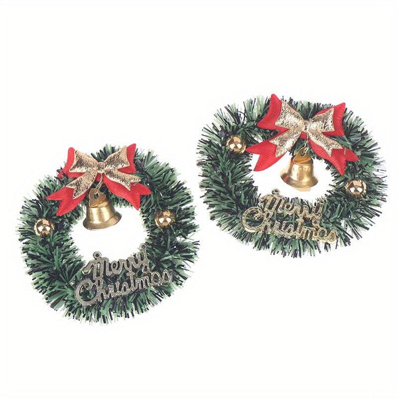 Mini Christmas Wreath Grass Circle Scene Decoration