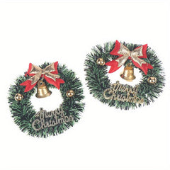 Mini Christmas Wreath Grass Circle Scene Decoration