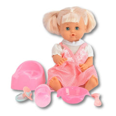 12' Baby Doll Toy with 5 Accessories - Drink & Wet Feature