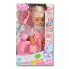 12' Baby Doll Toy with 5 Accessories - Drink & Wet Feature