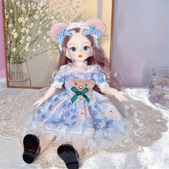 6 BJD Doll Ball Jointed Doll 3D Eyes DIY Toys Gift