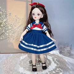 6 BJD Doll Ball Jointed Doll 3D Eyes DIY Toys Gift