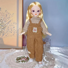 6 BJD Doll Ball Jointed Doll 3D Eyes DIY Toys Gift