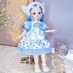 6 BJD Doll Ball Jointed Doll 3D Eyes DIY Toys Gift