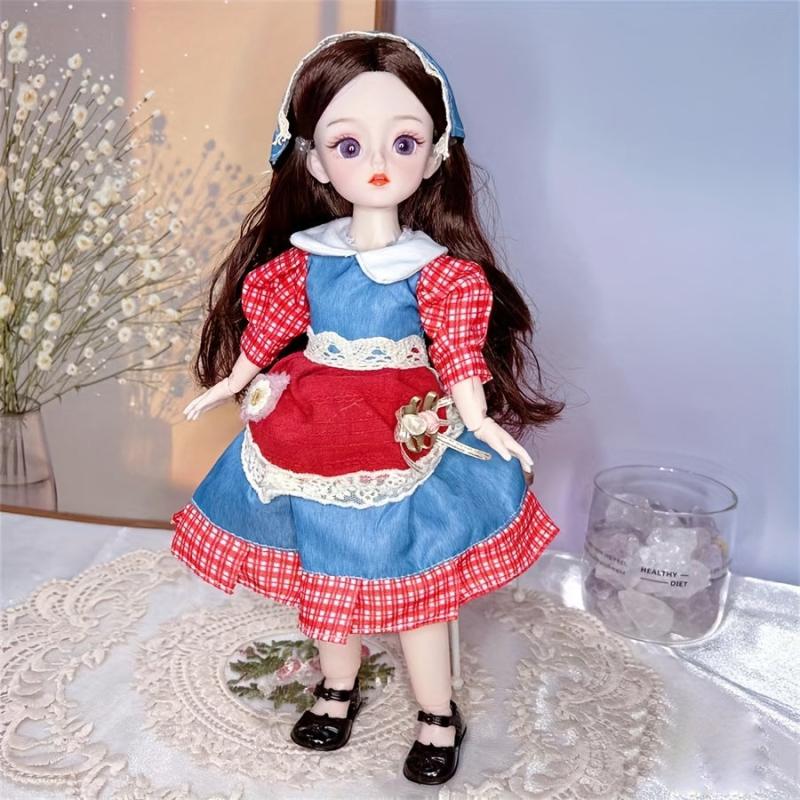 6 BJD Doll Ball Jointed Doll 3D Eyes DIY Toys Gift