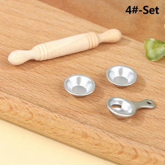 Mini Baking Mold Set for Doll House Scene Decoration