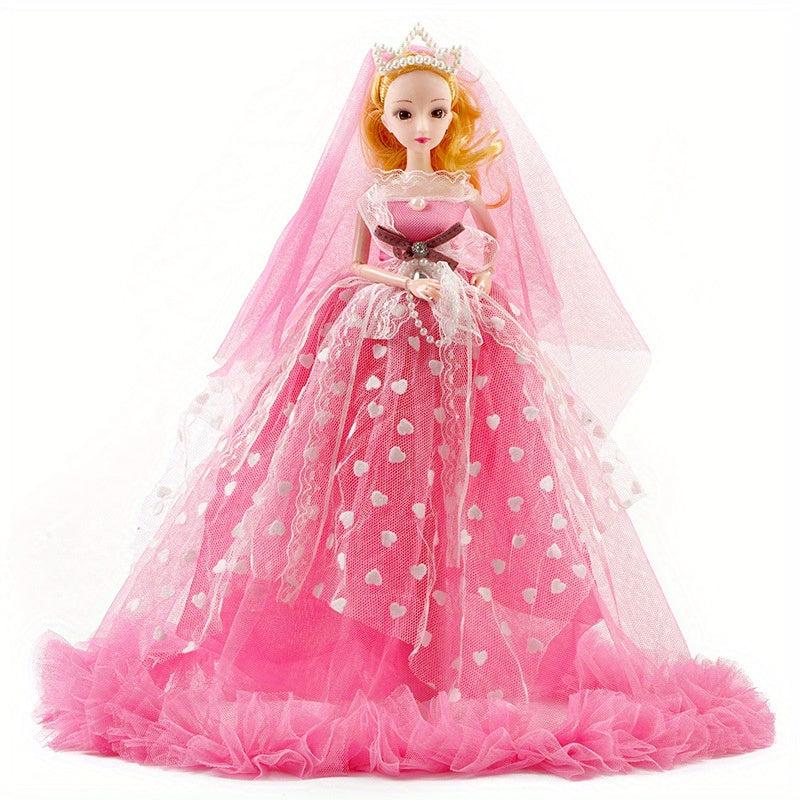 Princess Doll Gift Set Wedding Dress & Crown Moving Joints