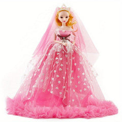 Princess Doll Gift Set Wedding Dress & Crown Moving Joints