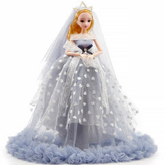 Princess Doll Gift Set Wedding Dress & Crown Moving Joints