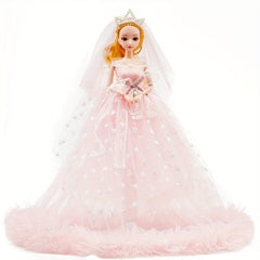 Princess Doll Gift Set Wedding Dress & Crown Moving Joints