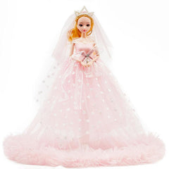 Princess Doll Gift Set Wedding Dress & Crown Moving Joints