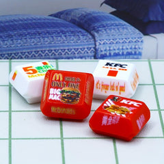5pcs 1:12 Dollhouse Fast Food Hamburger Box for Children DIY Resin Accessories