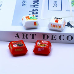 5pcs 1:12 Dollhouse Fast Food Hamburger Box for Children DIY Resin Accessories