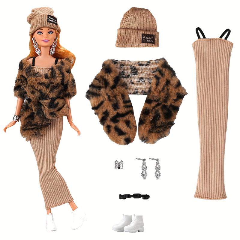 7pcs Doll Clothes Set for 11in Dolls - Halloween Christmas Accessories