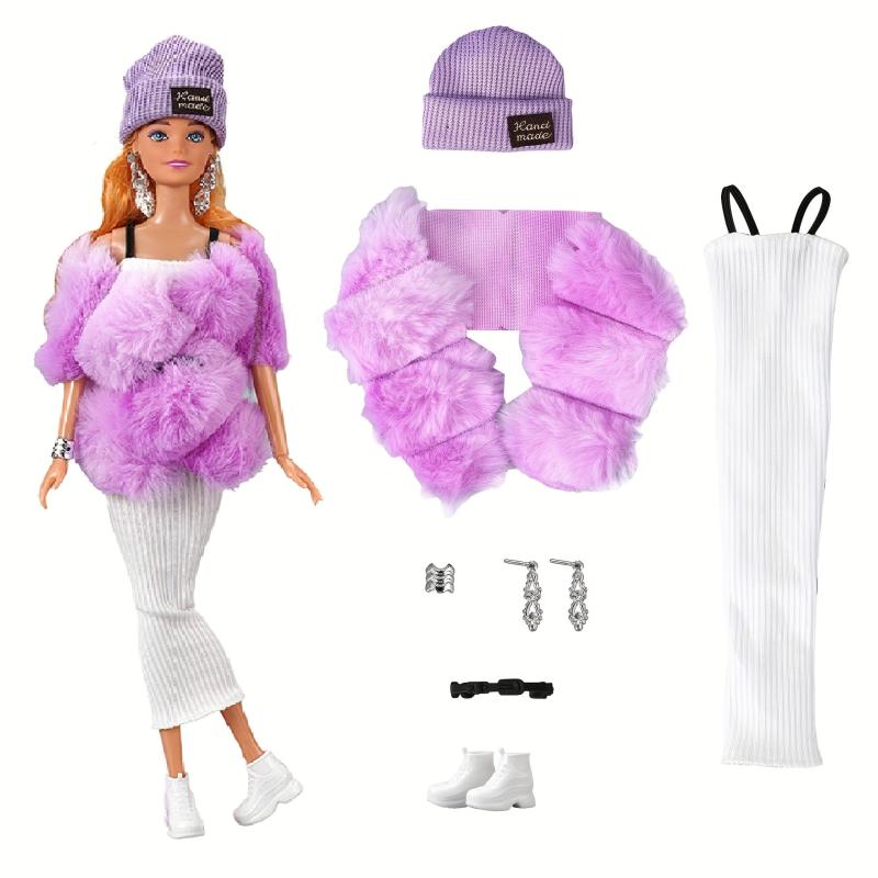 7pcs Doll Clothes Set for 11in Dolls - Halloween Christmas Accessories