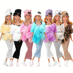 7pcs Doll Clothes Set for 11in Dolls - Halloween Christmas Accessories