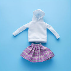 Dolls Outfits Top Hoodies Pleated Skirts Set For 11.5 Inch Doll Accessories