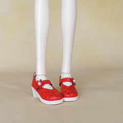 1 Pair BJD Decorative Shoes Red Shoes Special Accessories For Dolls