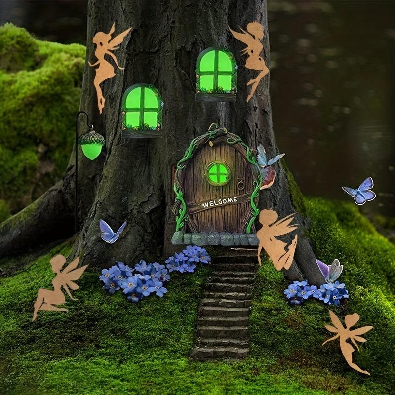 5pcs Wooden Fairy Craft Shapes for Kids' Furniture Miniatures