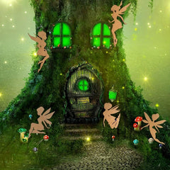 5pcs Wooden Fairy Craft Shapes for Kids' Furniture Miniatures