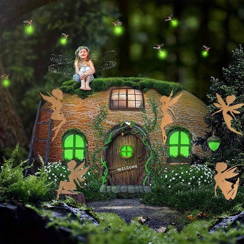 5pcs Wooden Fairy Craft Shapes for Kids' Furniture Miniatures