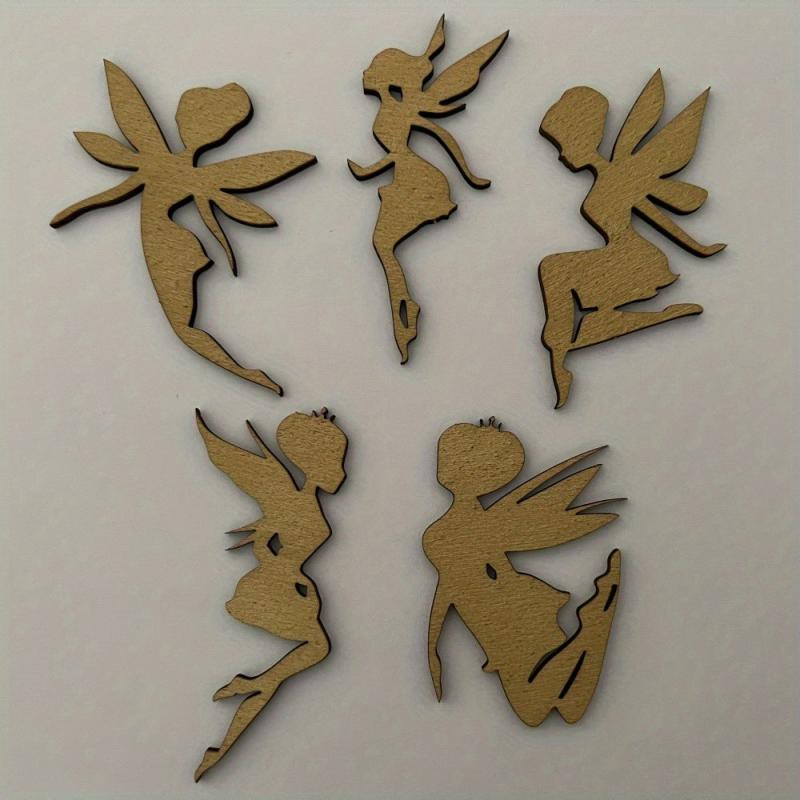 5pcs Wooden Fairy Craft Shapes for Kids' Furniture Miniatures