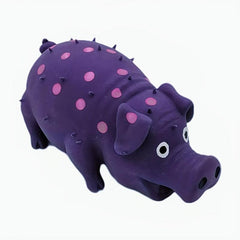 81 cm Natural Latex Dog Squeaky Toy Polka Dot Pig Shape Chew Molar
