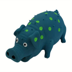 81 cm Natural Latex Dog Squeaky Toy Polka Dot Pig Shape Chew Molar