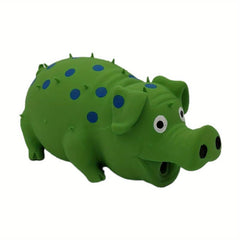 81 cm Natural Latex Dog Squeaky Toy Polka Dot Pig Shape Chew Molar