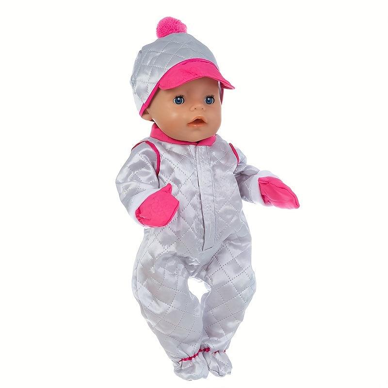Silvery Jumpsuit Doll Clothes For 17in Baby Dolls